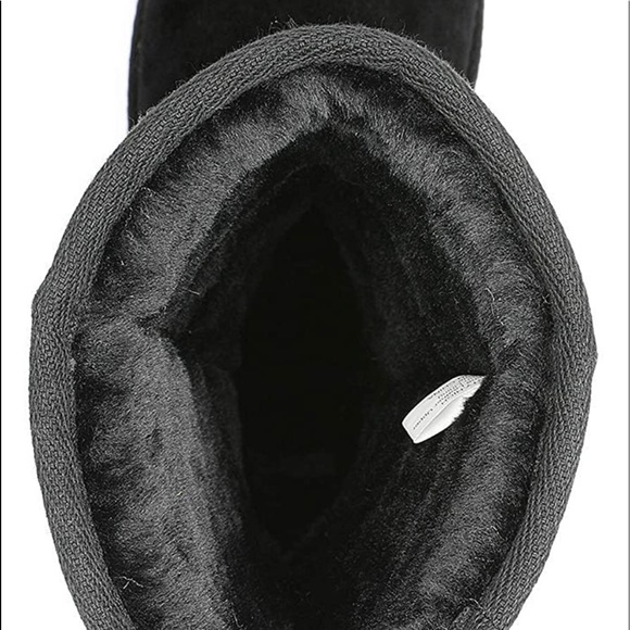 NEW DREAM PAIRS New Mid Calf Black Women's Short Sheepskin Boots US10 - Picture 6 of 9